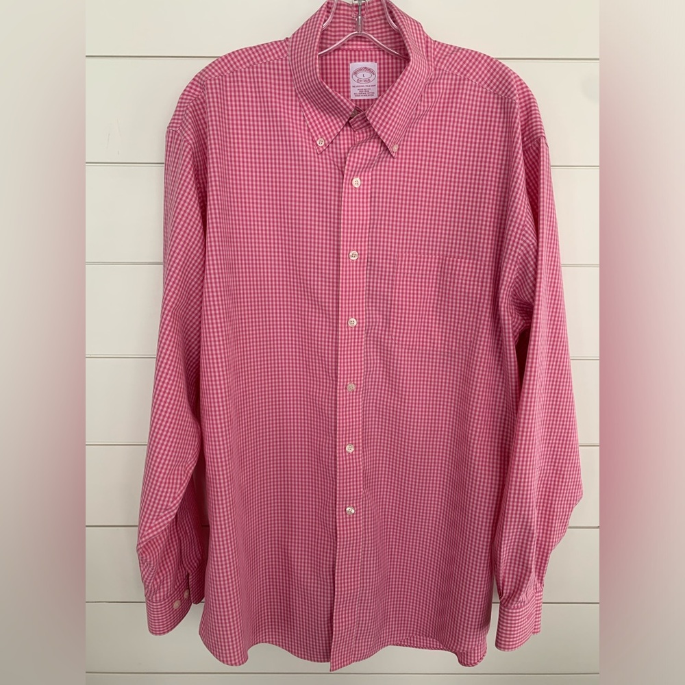 Brooks Brothers Regular Fit Long Sleeve Button Down Casual Shirt Size Large